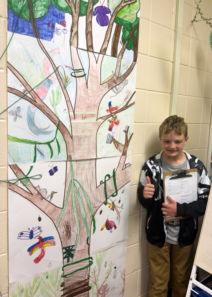 Thumbs up with tree
