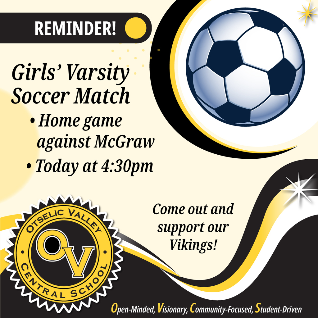 Girls' Varsity Soccer Match Reminder
