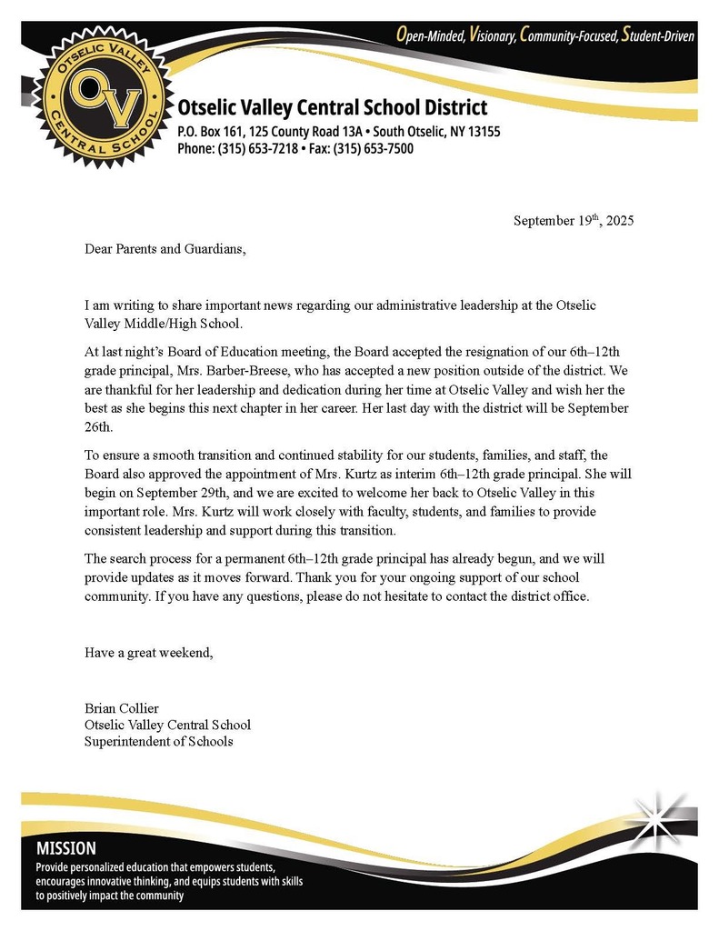 OV Leadership Transition