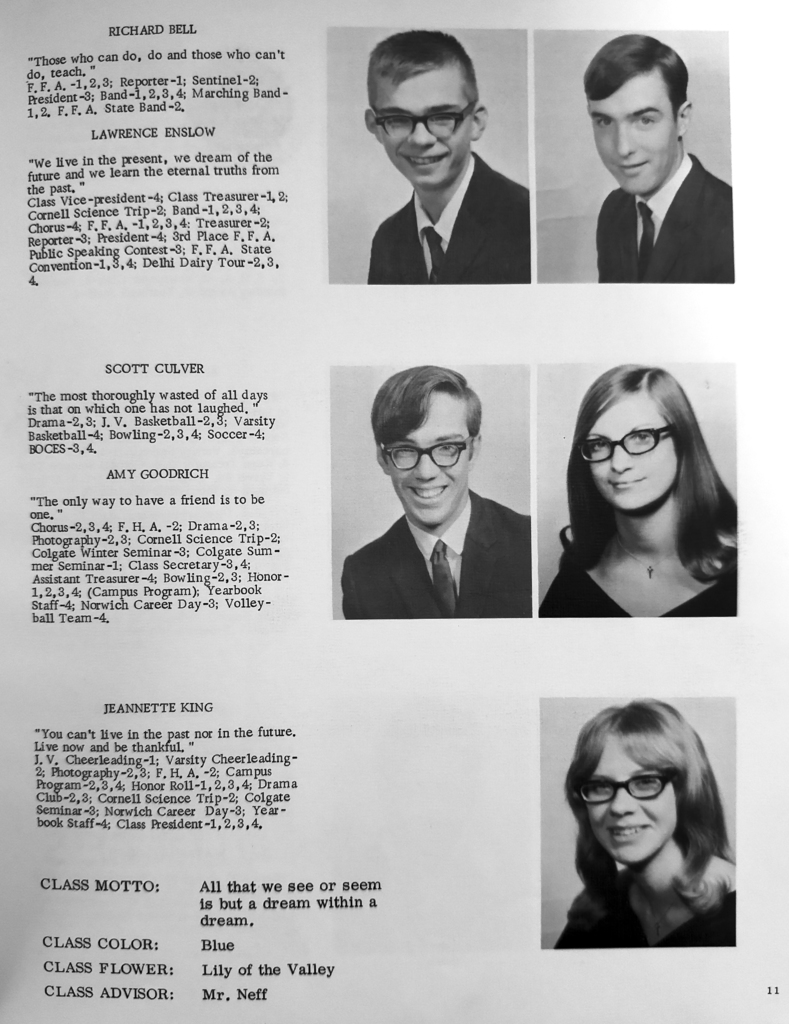 Throwback Thursday 1970 Georgetown Central School Seniors