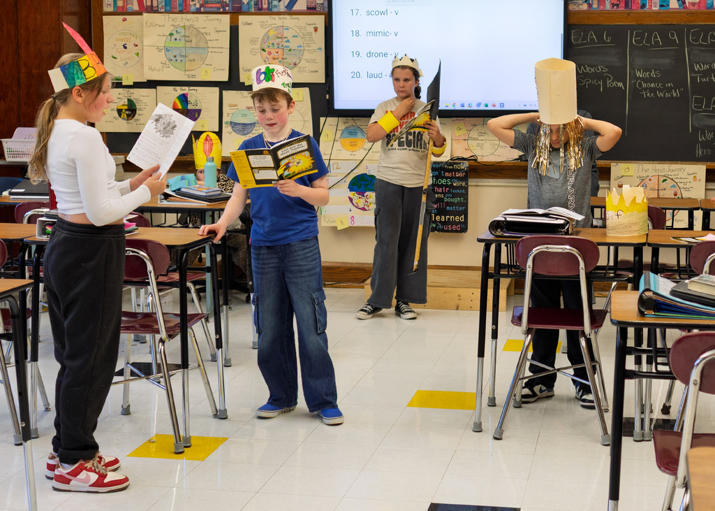 Middle School Reader's Theater in Ms. Kalin's room