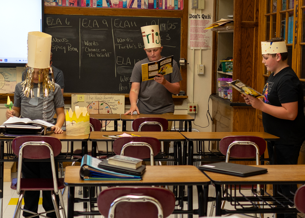 Middle School Reader's Theater in Ms. Kalin's room