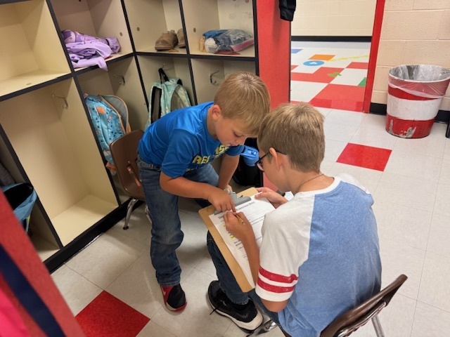 5th graders interview kindergarteners for new newsletter