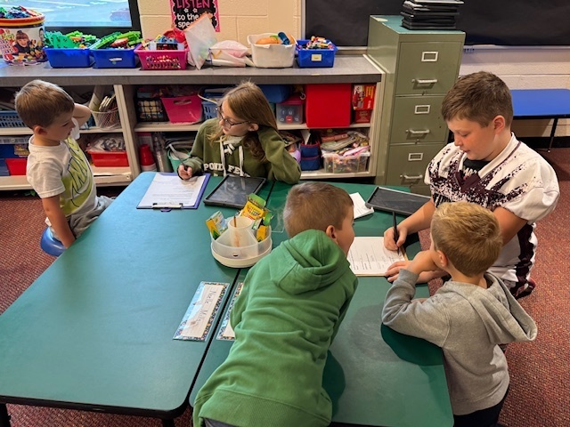5th graders interview kindergarteners for new newsletter