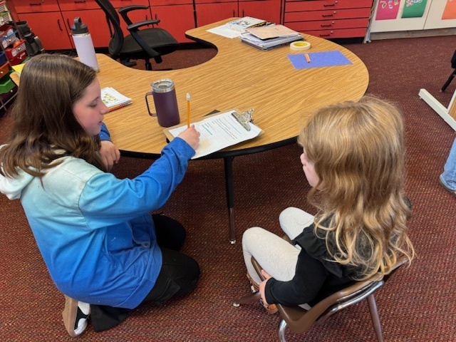 5th graders interview kindergarteners for new newsletter