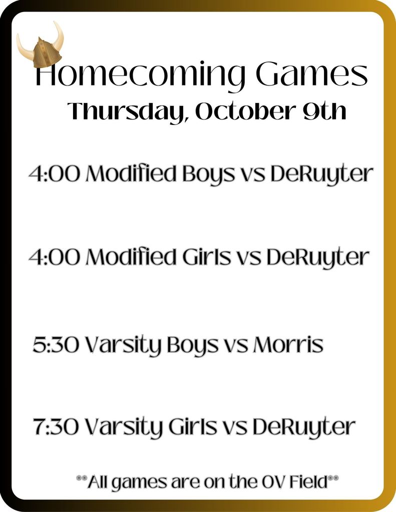 OV Homecoming games