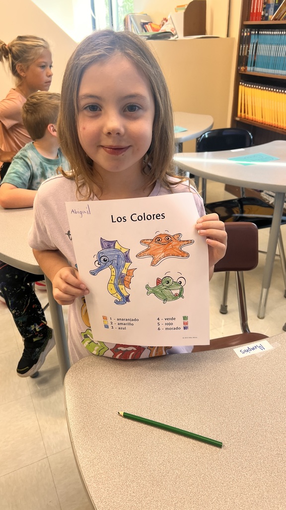 2nd and 3rd graders had a great time practicing their Spanish