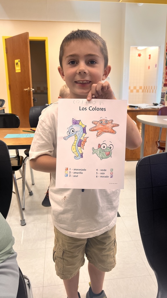 2nd and 3rd graders had a great time practicing their Spanish