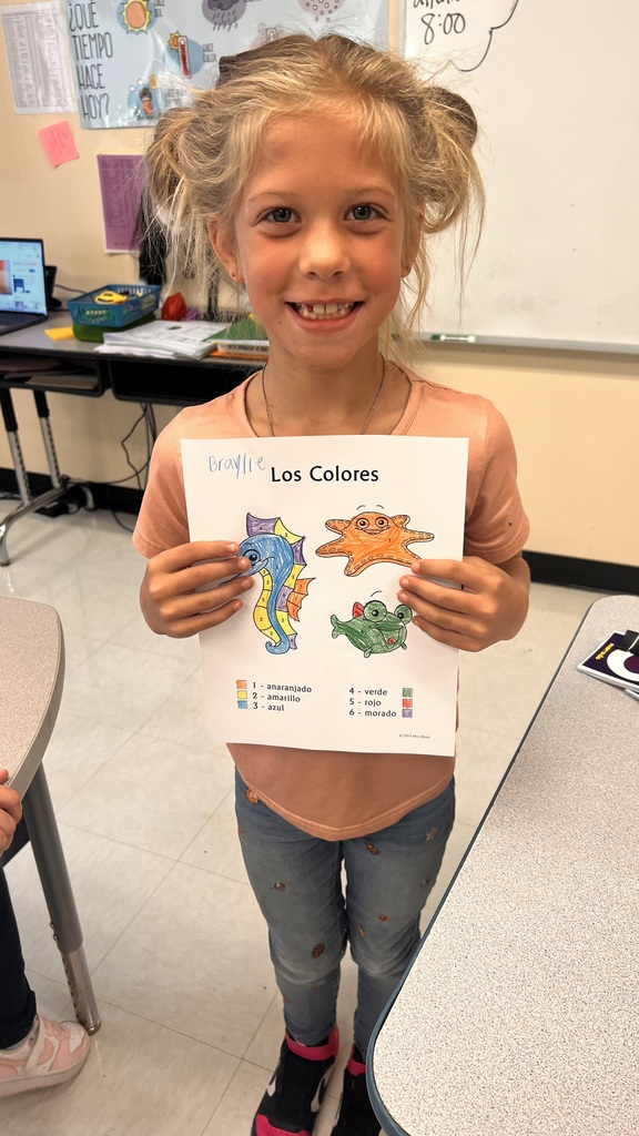 2nd and 3rd graders had a great time practicing their Spanish