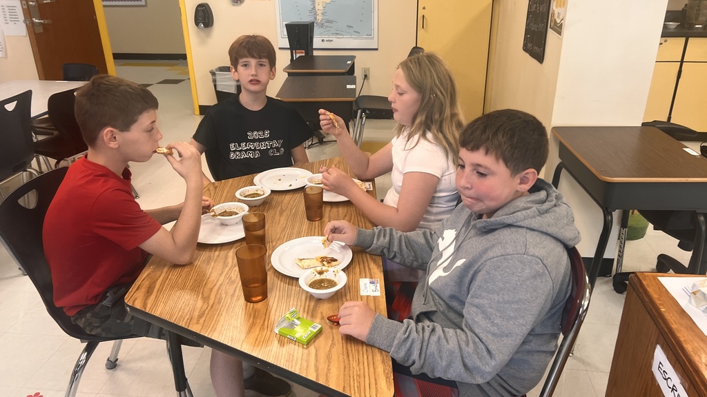 Students cooking in 5B