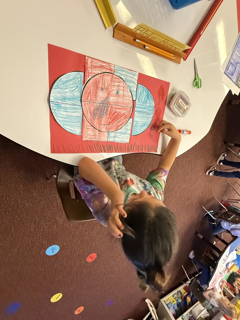 Fraction Art in 1st grade