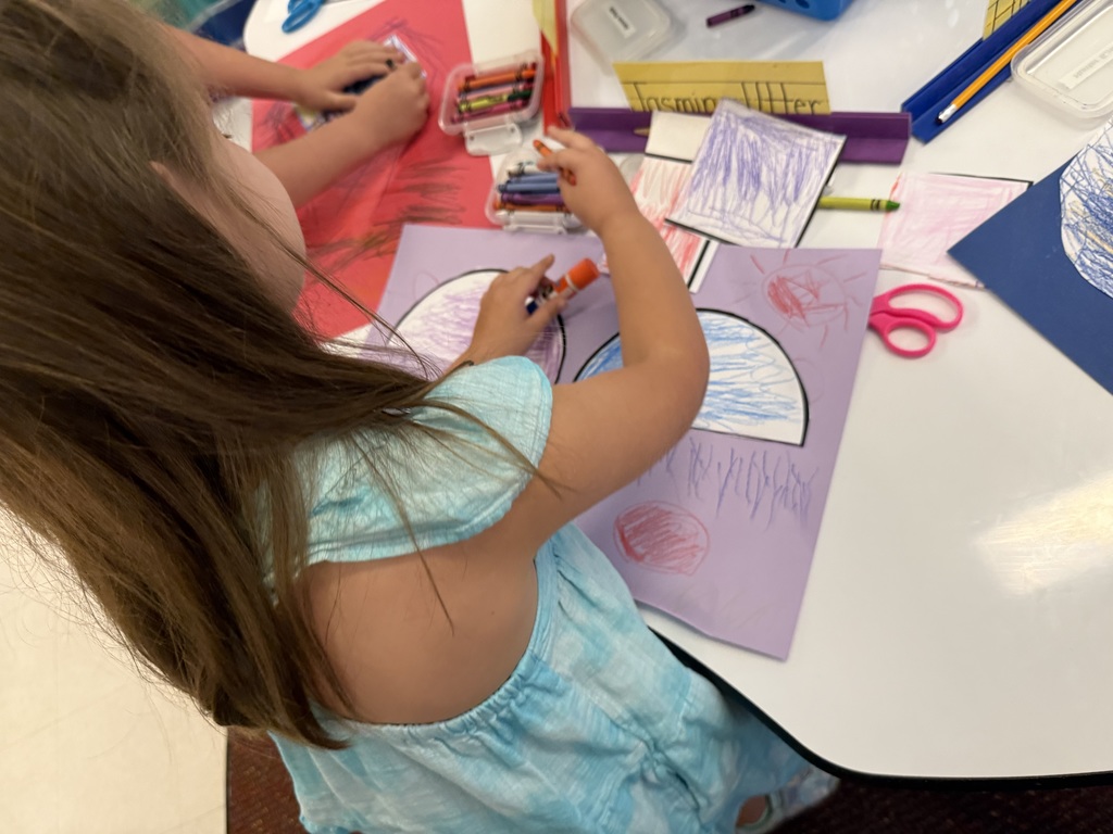 Fraction Art in 1st grade
