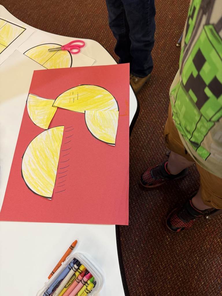 Fraction Art in 1st grade