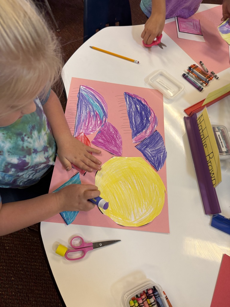 Fraction Art in 1st grade