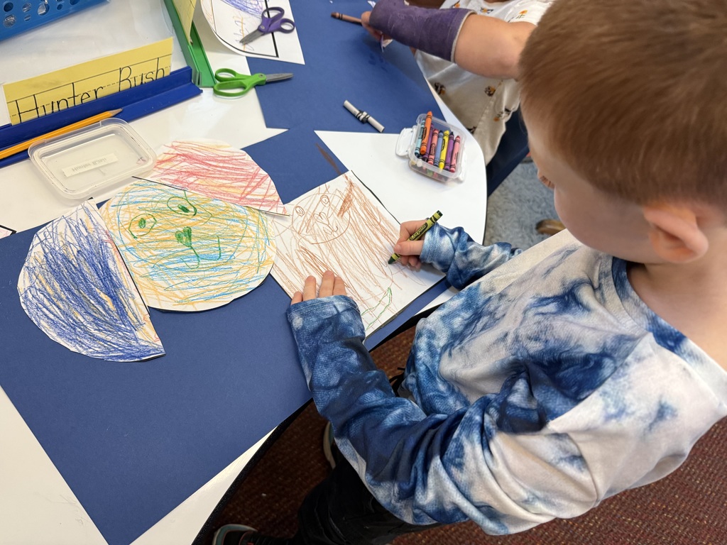 Fraction Art in 1st grade