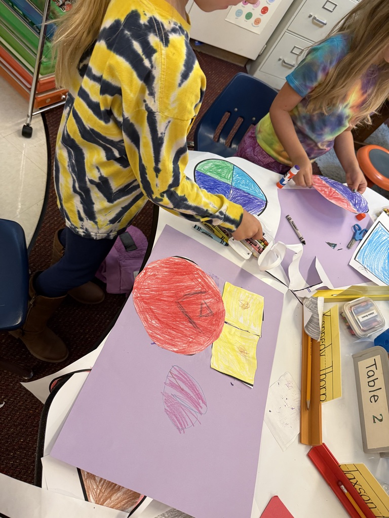 Fraction Art in 1st grade