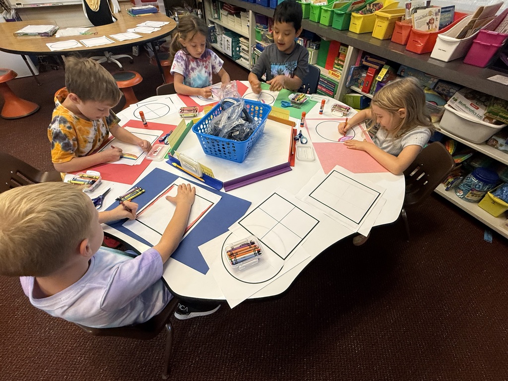 Fraction Art in 1st grade