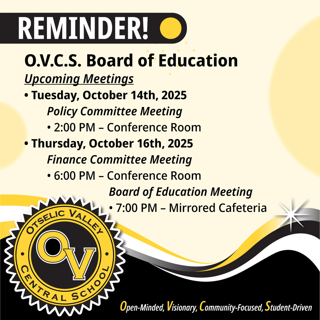 OV Board Meeting Reminder for October