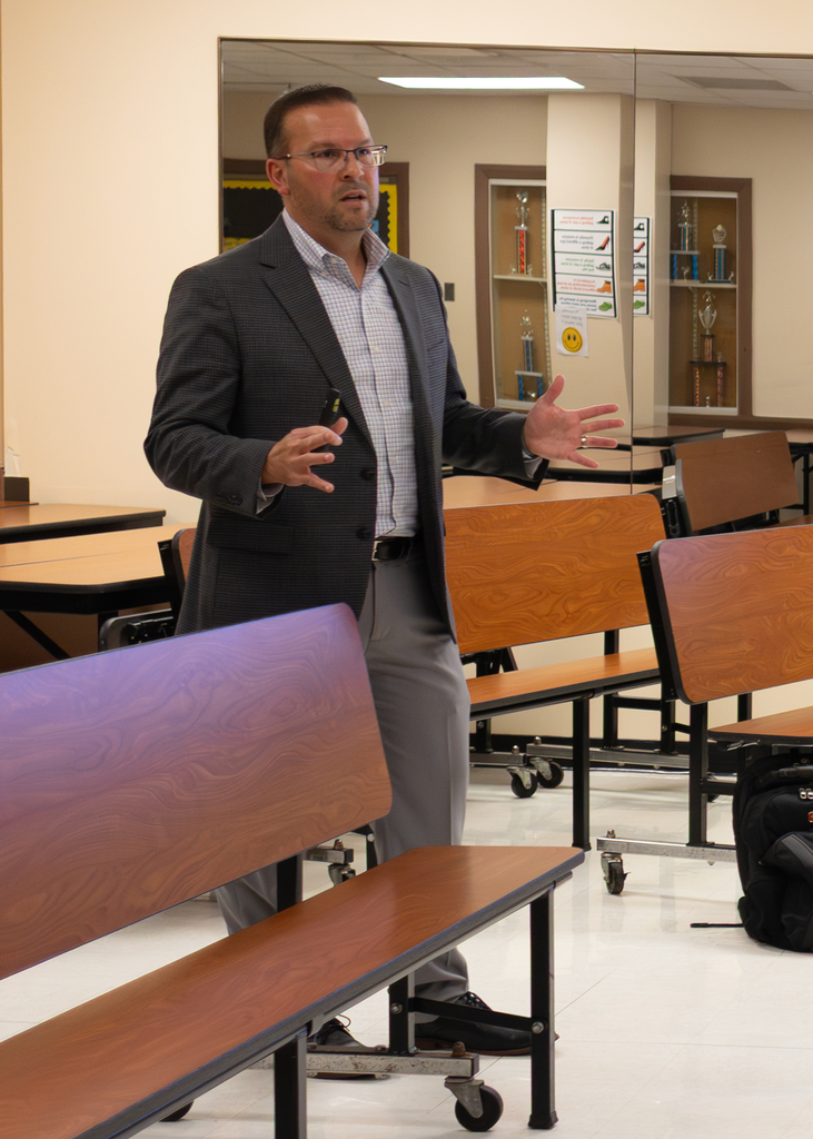 DCMO District Superintendent Michael Rullo presents to to the OV Board