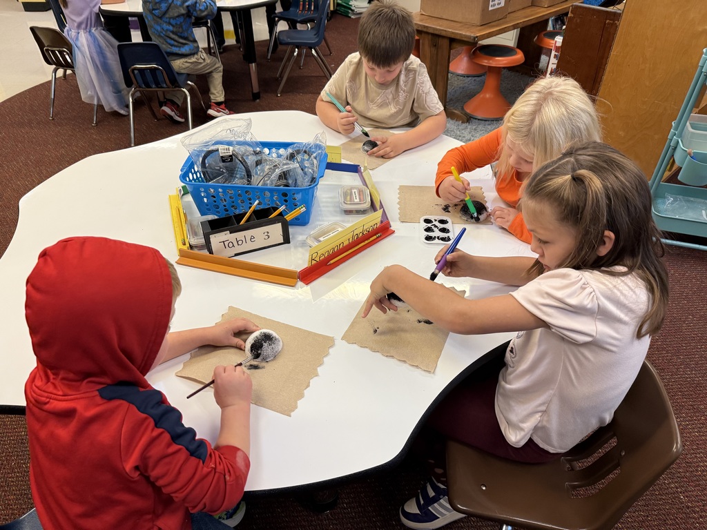 First graders building spiders during OT time and having a blast!