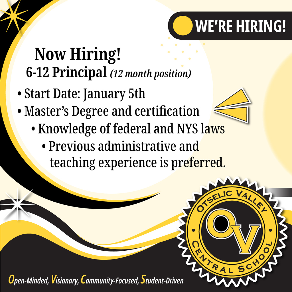 Hiring 6-12 Principal graphic