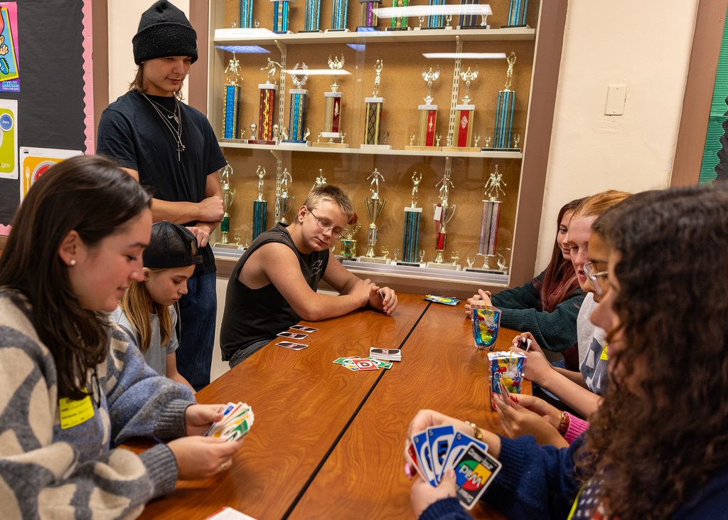 Colgate Mentors meet with some of the LPP students