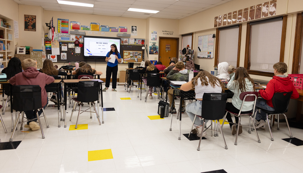 The REV Theatre did a workshop with our middle schoolers