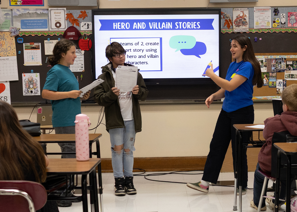 The REV Theatre did a workshop with our middle schoolers