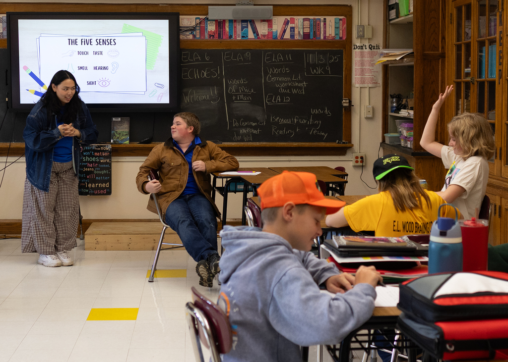 The REV Theatre did a workshop with our middle schoolers
