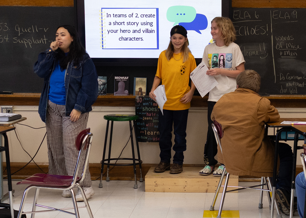 The REV Theatre did a workshop with our middle schoolers