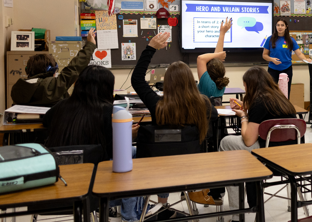 The REV Theatre did a workshop with our middle schoolers