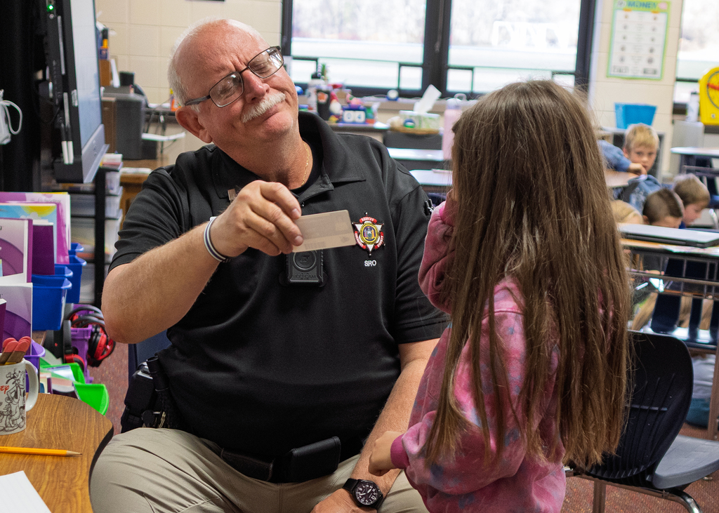 Deputy Smith checking an ID