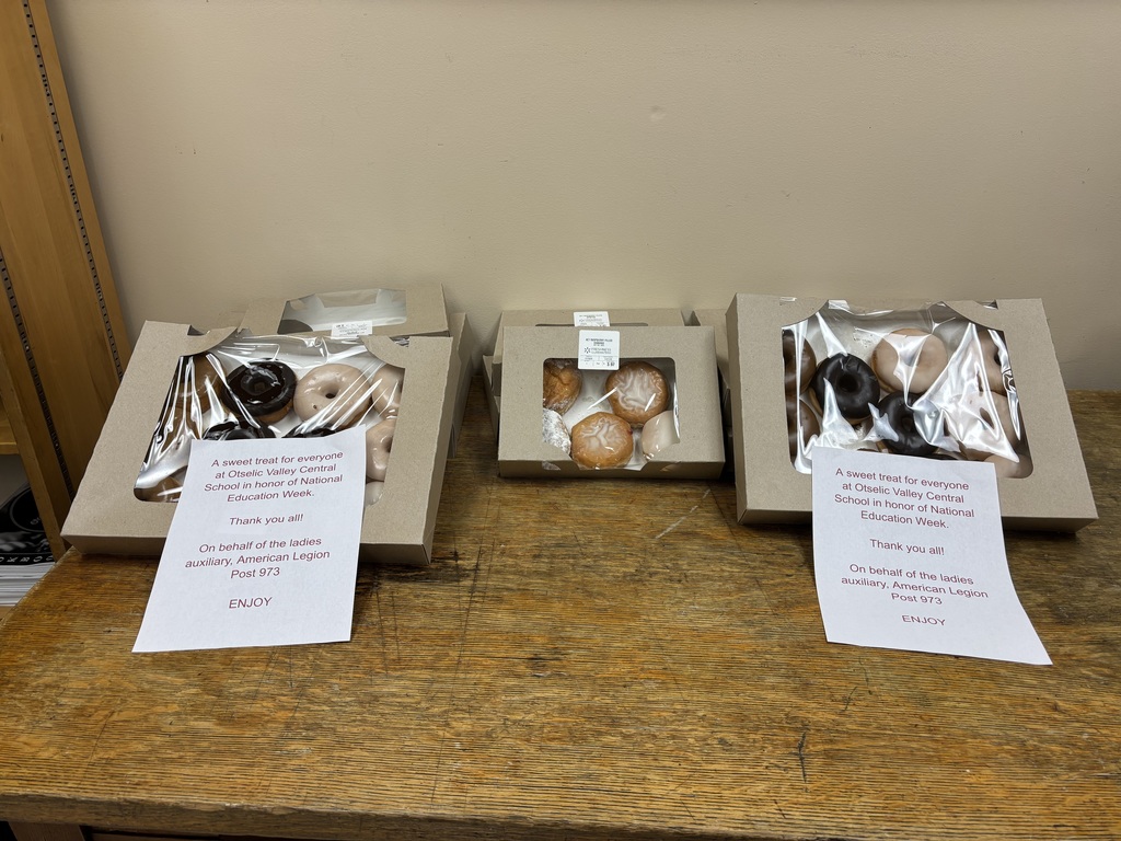 Doughnuts from the American Legion Auxiliary for National Education Week