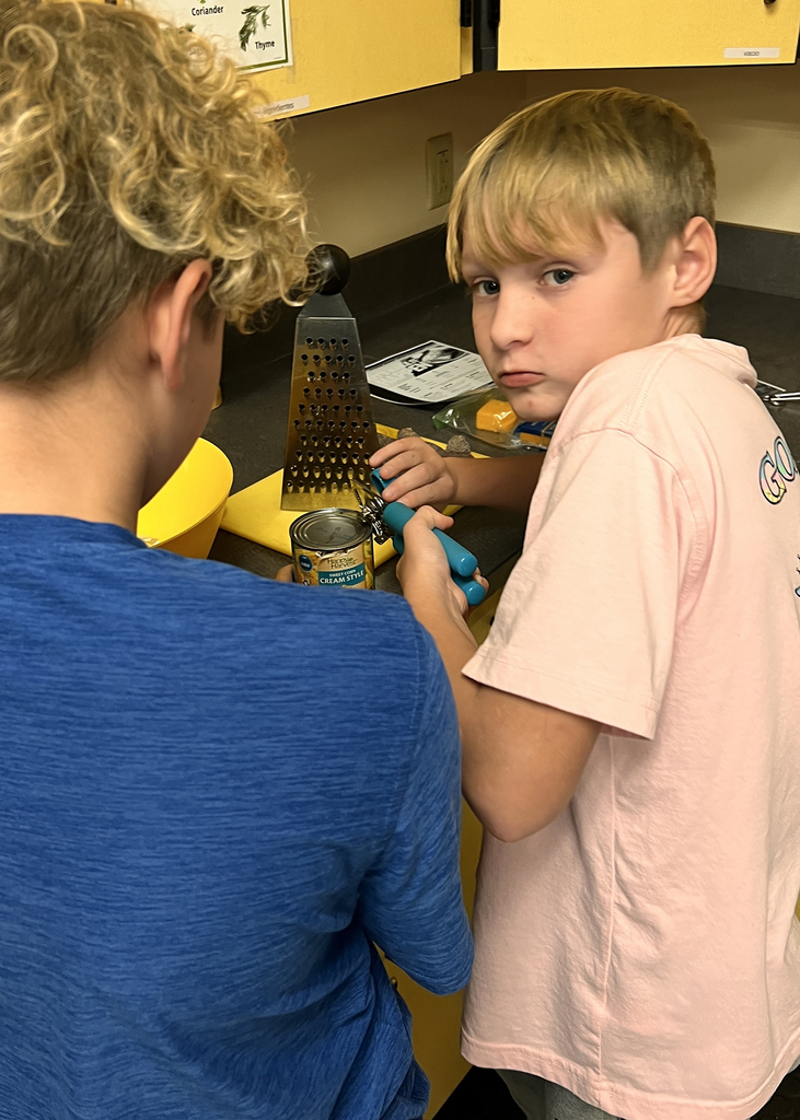 6th grade cooking class made corn bread muffins
