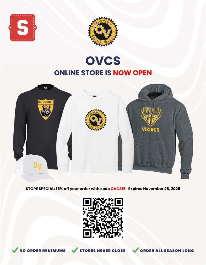 OV Spirit Wear Store is Open