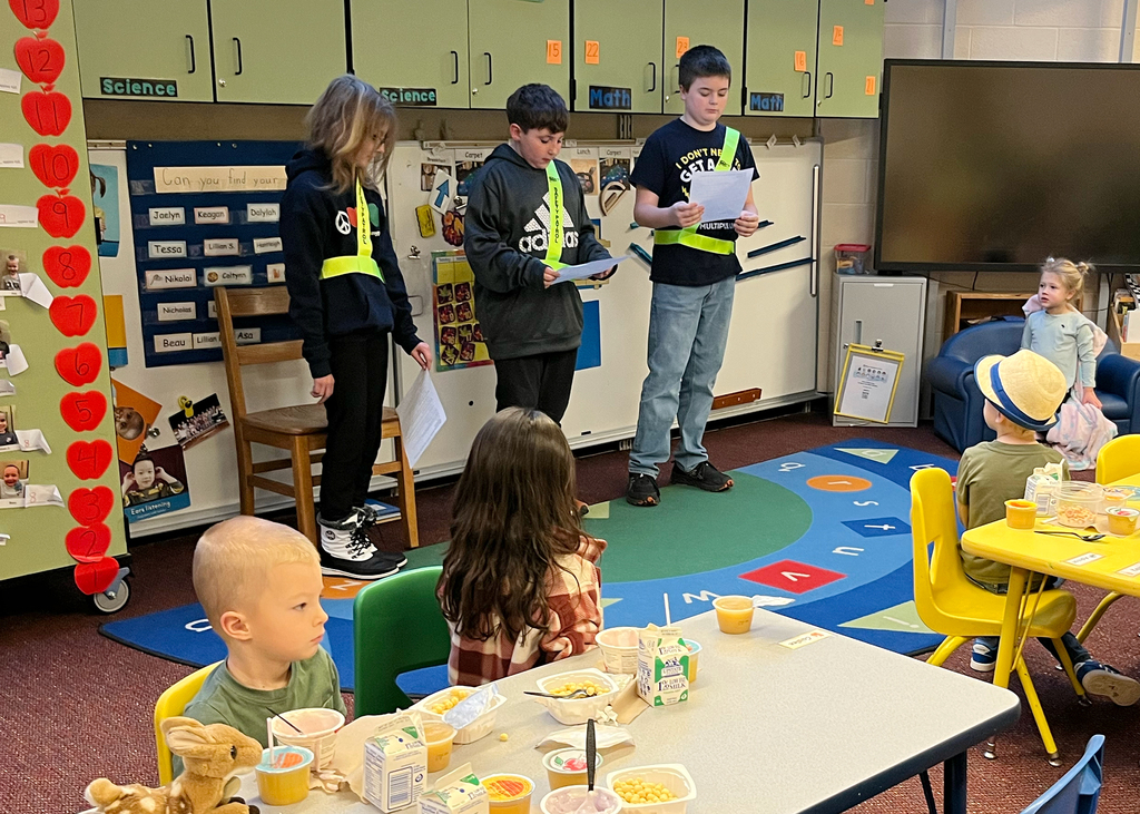 5th grade Safety Patrol presents to a class