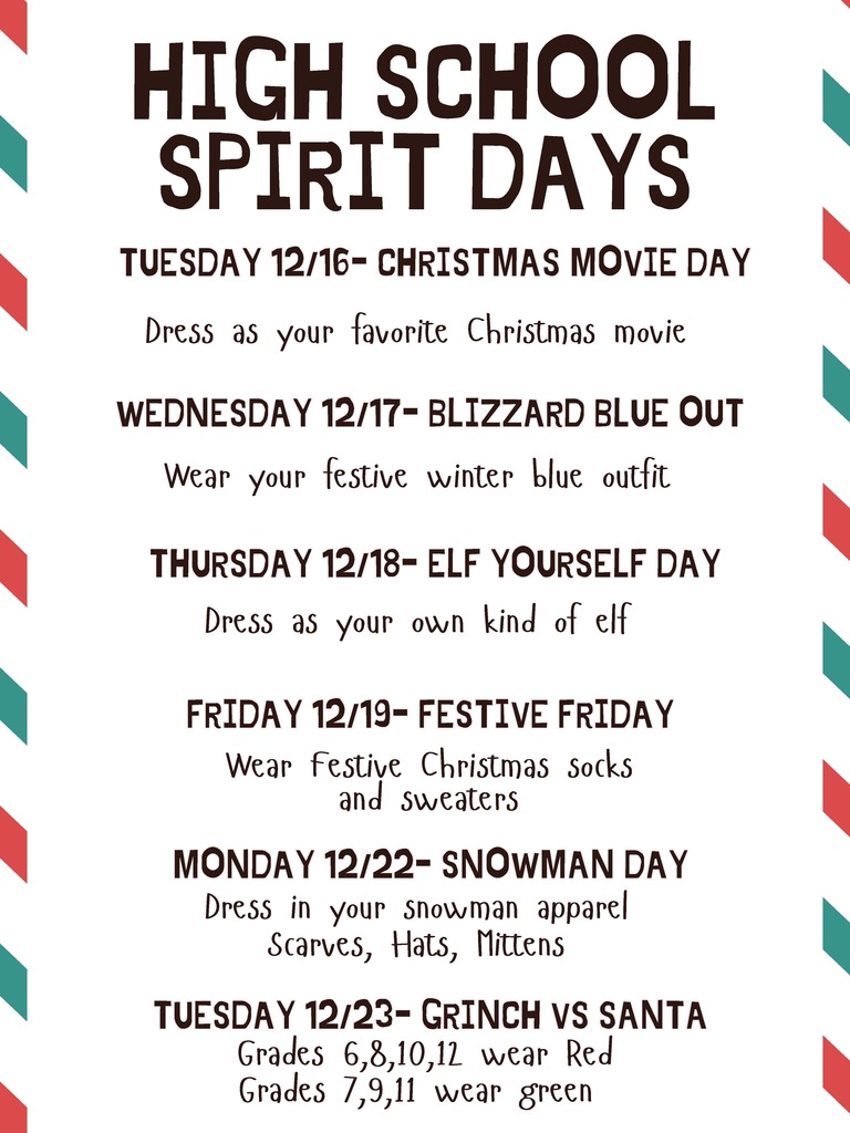Spirit Day Poster for High School