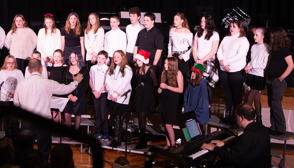 Winter Concert photos of band and chorus grades 4-12