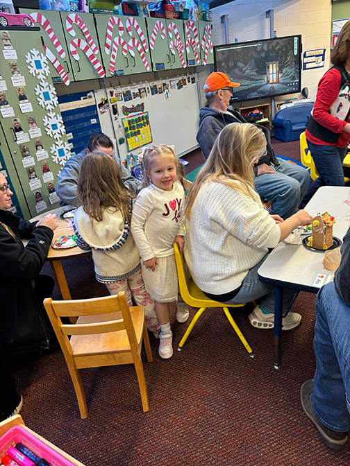 PreK Gingerbread making with families