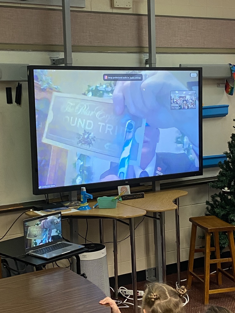Polar Express visit with the conductor for third and fourth graders