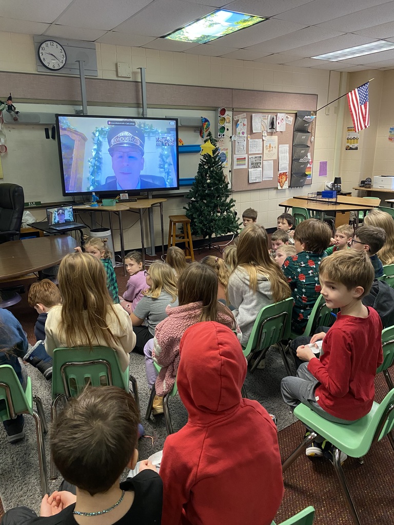 Polar Express visit with the conductor for third and fourth graders