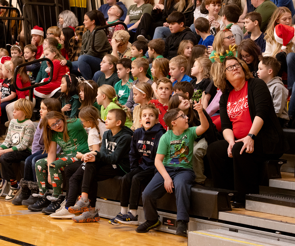 Audience watching Winterfest games