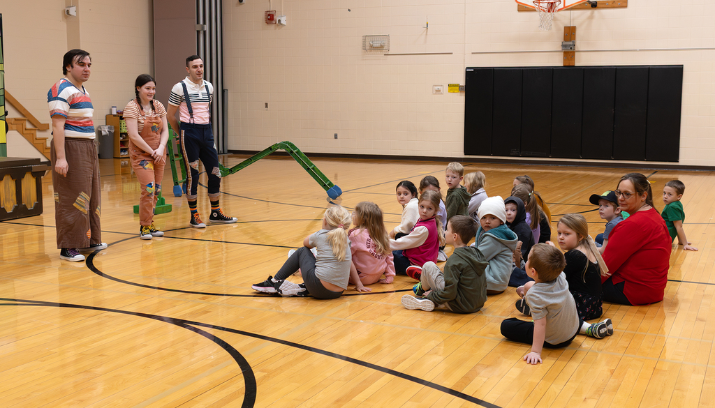 The REV Theatre performers take questions from the audience