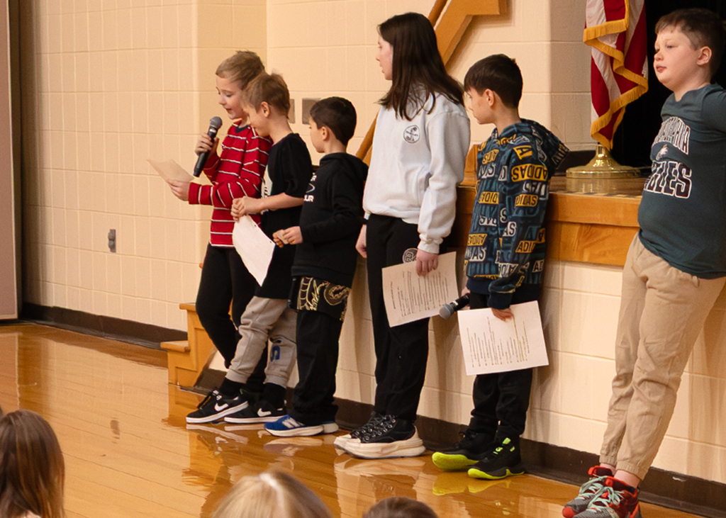 Students share jokes