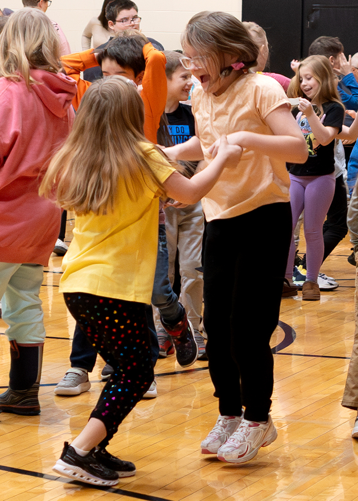 Students dancing