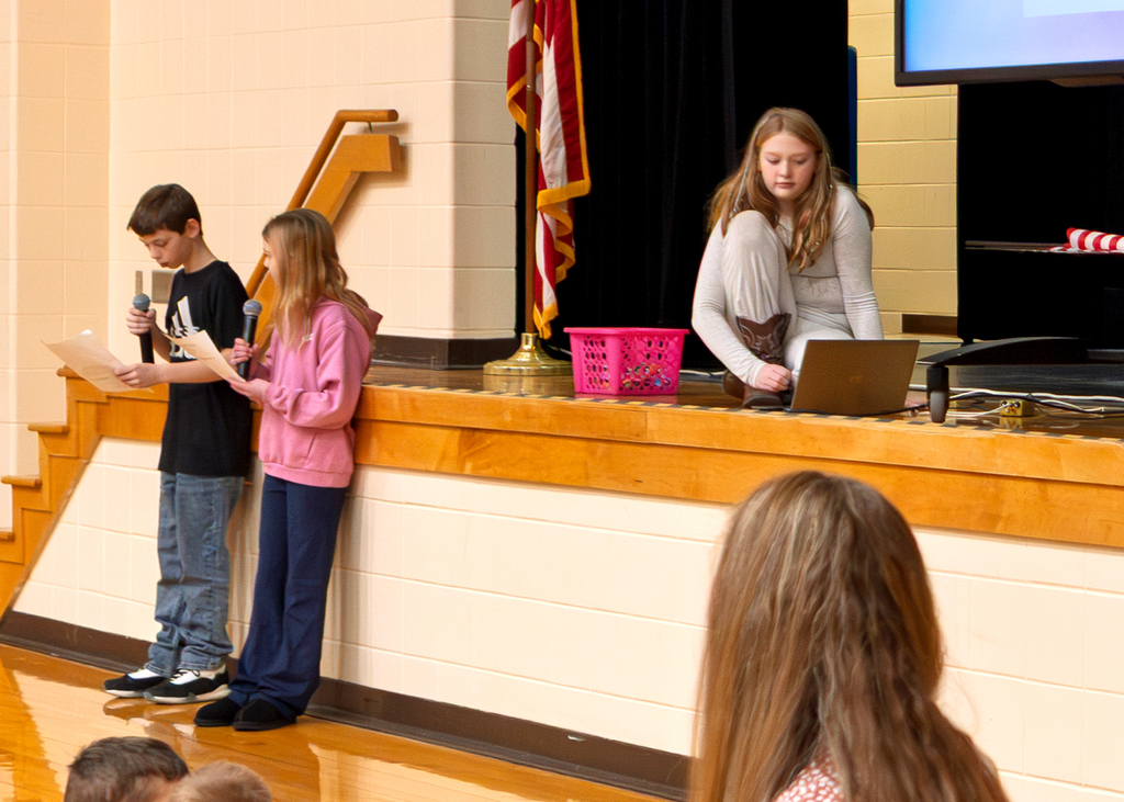 Our emcees running the program