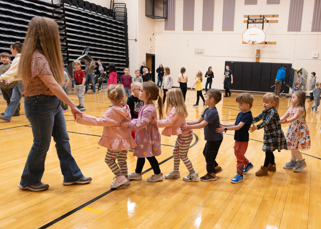 PreK lines up after Morning Program