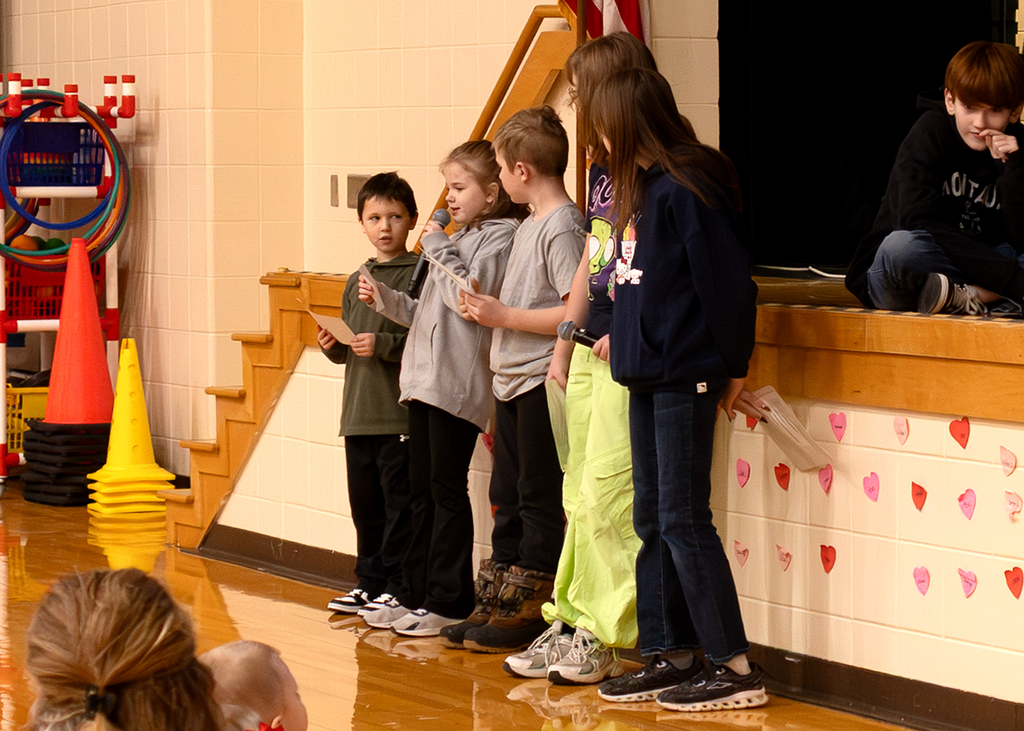 Students telling jokes