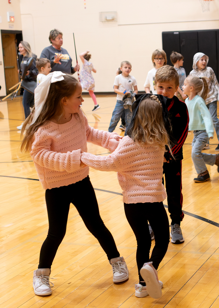 Students dancing