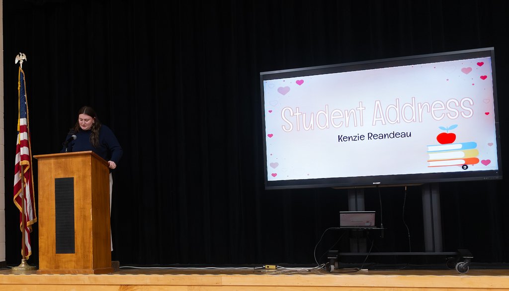 Student speaker at forum